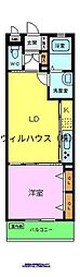 シャーメゾンアプローズ 1LDKの間取図画像