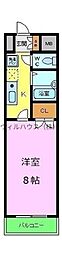 ヒストリカル堺 1Kの間取図画像