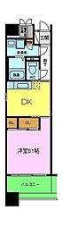 VegaAltairなかもず 1DKの間取図画像