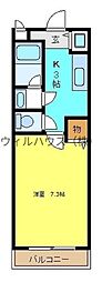 ヴァンヴェール・オオテ 1Kの間取図画像