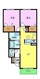 アンビエラ百舌鳥 2LDKの間取図画像