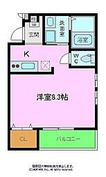 フジパレス堺東雲 1Kの間取図画像