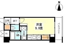 コプリー 1Kの間取図画像