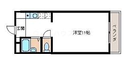 ヴィラアールワイ 1Kの間取図画像
