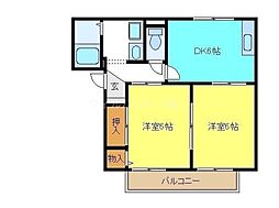 ビスターリ 2DKの間取図画像