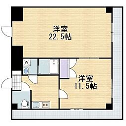 グレイス堺 1LDKの間取図画像