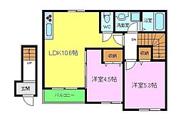 間取図画像 2LDK