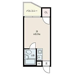 サングレール南旅篭 3階ワンルームの間取り