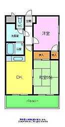 ステム中百舌鳥 3階2DKの間取り