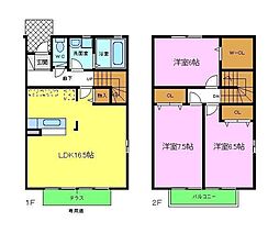 エスポアール2 1階3LDKの間取り