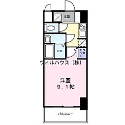 S-RESIDENCE堺blaze 1Kの間取図画像