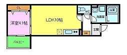 Ｆｓｔｙｌｅ浜寺石津町西1号館 1階1LDKの間取り