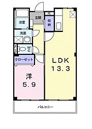 エミーユ1 1LDKの間取図画像