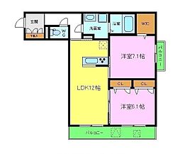 Ｒｅｆｉｓｉａ 2階2LDKの間取り
