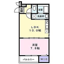 グランメゾンゆずり葉2番館 3階1LDKの間取り