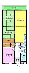 プレアール喜多 3LDKの間取図画像