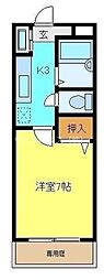 ラパス高倉台 1Kの間取図画像