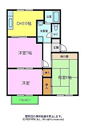 ファミールカーサ 3DKの間取図画像