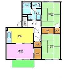 ハイツジュピターB棟 3DKの間取図画像