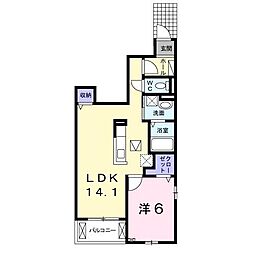 ストラーダブリランテ 1LDKの間取図画像