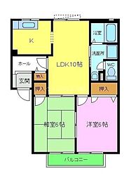 ジュライ 2LDKの間取図画像