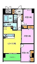 セイクレッド 3LDKの間取図画像