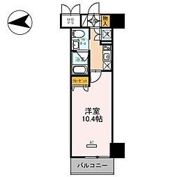 フェニックスレジデンス堺東 1Kの間取図画像