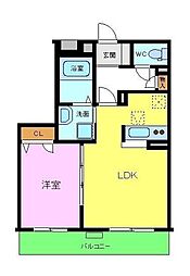 グラン・シェクル浜寺公園 1LDKの間取図画像