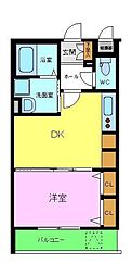 シャーメゾン北花田 1DKの間取図画像