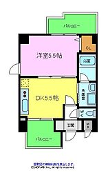 ベル・コリーヌ 1DKの間取図画像