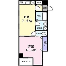 フレームウッド 1LDKの間取図画像