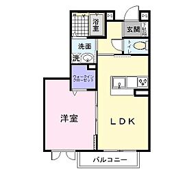 サンチェヴィラ 1LDKの間取図画像