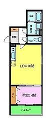 エフスタイル浜寺石津町西3号館 1LDKの間取図画像