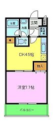 ボナール鳳南 1DKの間取図画像