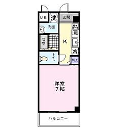 カーライル堺市駅前 1Kの間取図画像