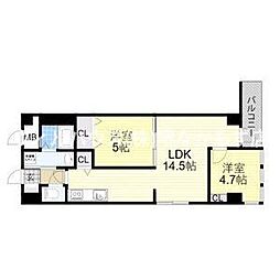Freedio堺B.L.D 2LDKの間取図画像