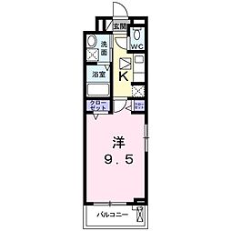 ルミウス5 1Kの間取図画像