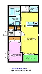 メゾンセレス 1LDKの間取図画像