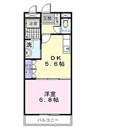 ワンズ 1DKの間取図画像