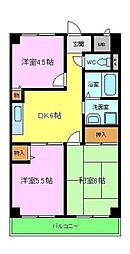 プランドール土師 2LDKの間取図画像