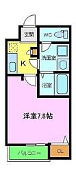 ジーイー・アン 1Kの間取図画像