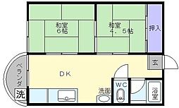 大栄マンション 2DKの間取図画像