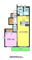 グレースアサカ 1LDKの間取図画像