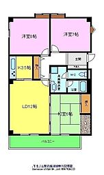 メイプルコート諏訪森 3LDKの間取図画像