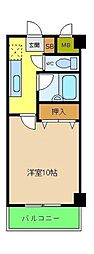 プレジデント21 1Kの間取図画像