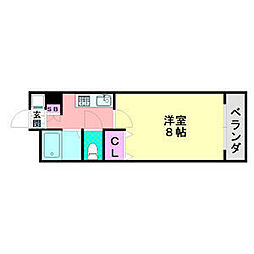 フォレストインサイドワン 1Kの間取図画像