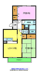 フレンドコーポB 2LDKの間取図画像