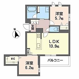 シャーメゾン レジデンス 七道 2LDKの間取図画像