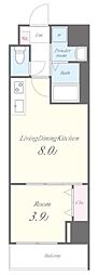 GrandPacific堺東Innovation 1LDKの間取図画像