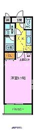 フジパレス南清水町2番館 1Kの間取図画像